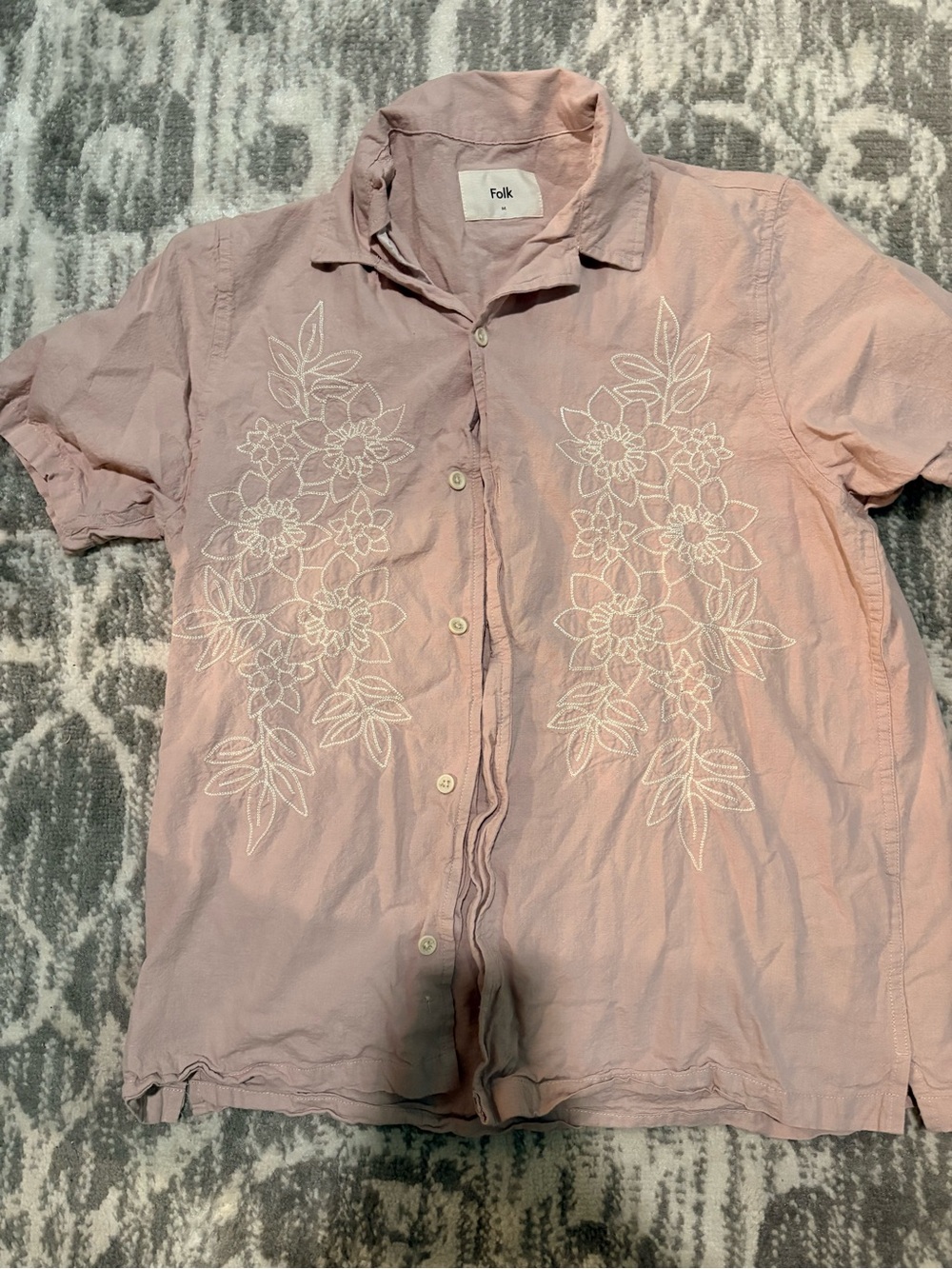 Folk Light Blush Collared Shirt